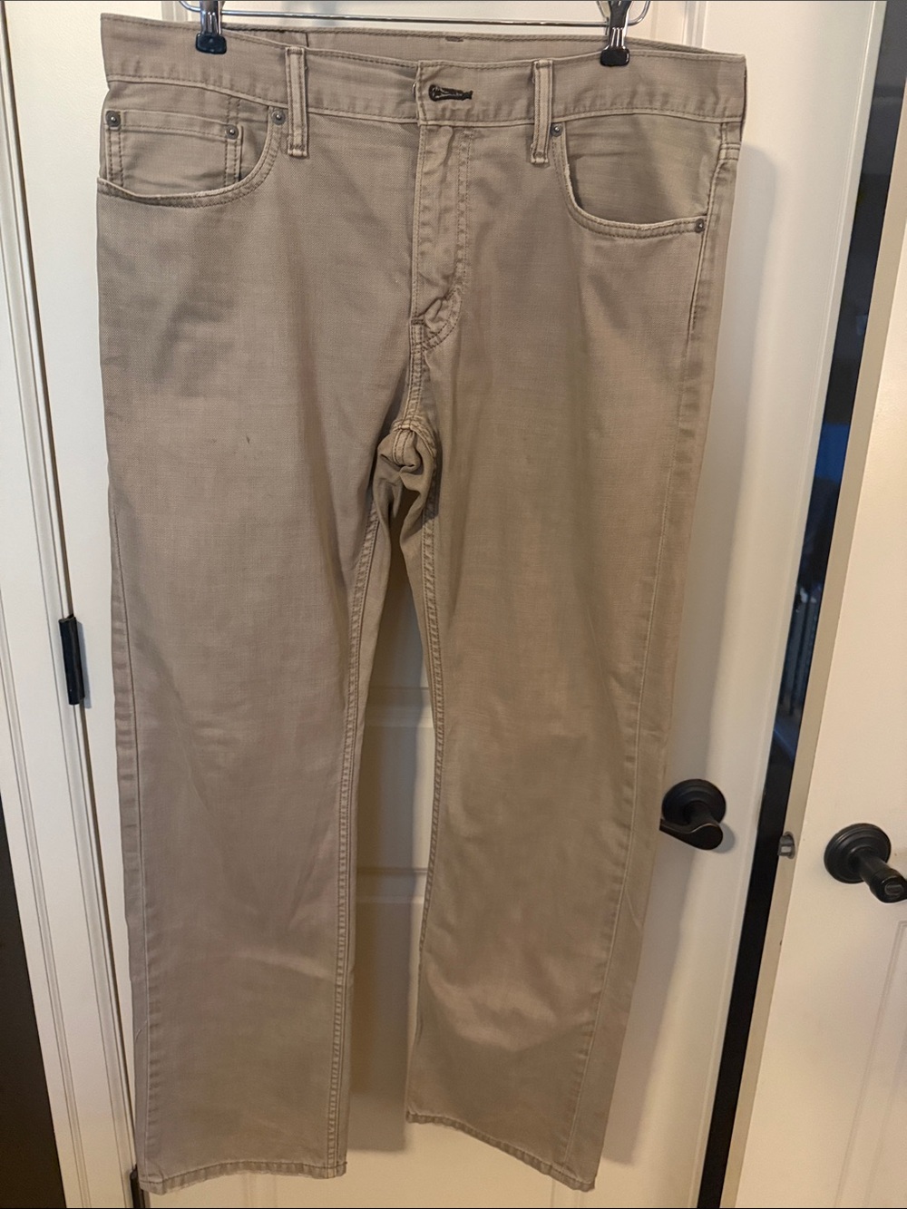 Levi’s 514 Men’s Straight Fit Jeans 34x32 Beige Tan Denim
